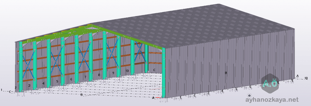 Çelik Hangar (Kaplamalı)